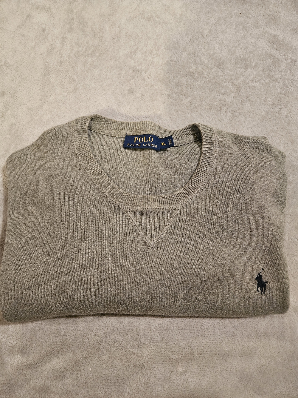 Polo Ralph Lauren Men’s Heather Gray Crewneck Sweater – Size XL
